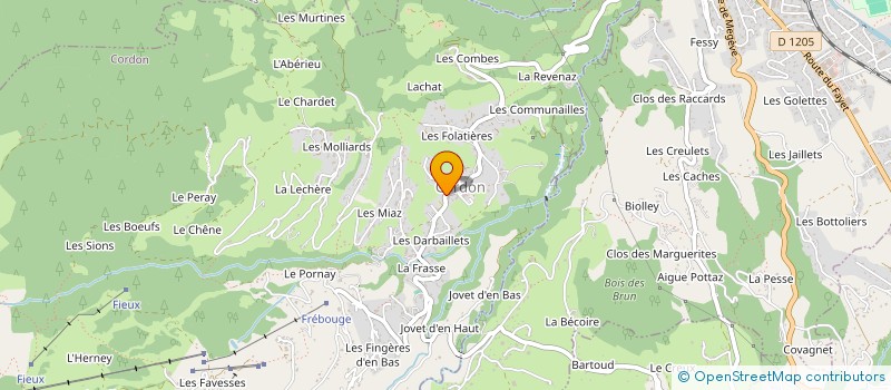 localisation de l'entreprise GB MONT BLANC  CORDON