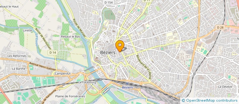 localisation de l'entreprise GB SCM  BEZIERS