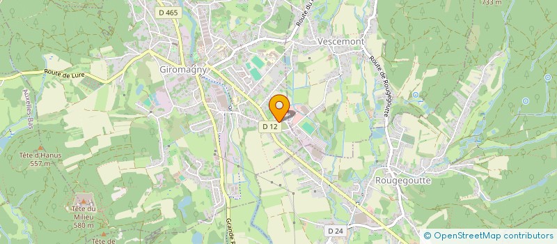 localisation de l'entreprise GB SERMAMAGNY  GIROMAGNY