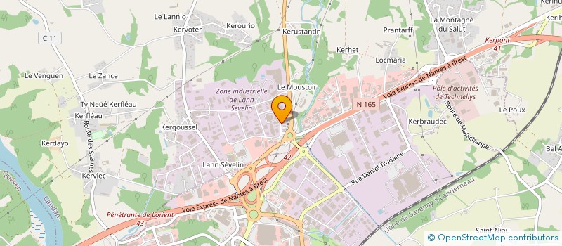 localisation de l'entreprise GB SERVICES  CAUDAN