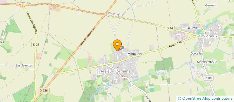 localisation de l'entreprise GB TERRASSEMENT  ARS-SUR-FORMANS