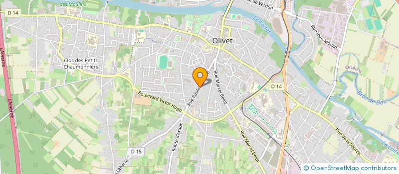 localisation de l'entreprise GB2  OLIVET