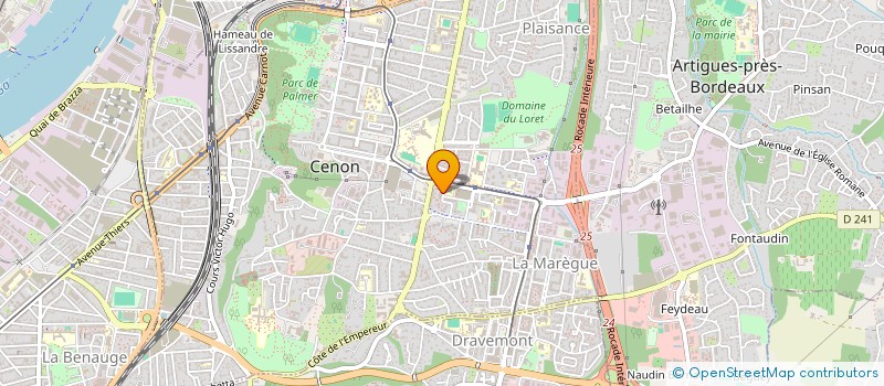 localisation de l'entreprise GB2C  CENON