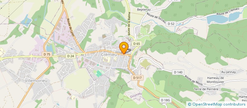 localisation de l'entreprise GB4D à CREMIEU