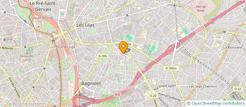 localisation de l'entreprise GBB à BAGNOLET