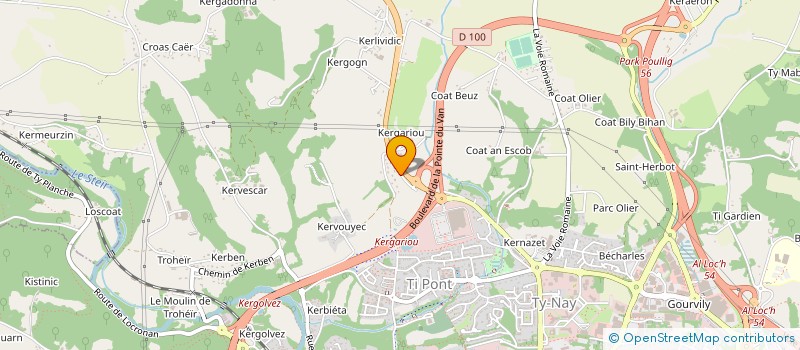 localisation de l'entreprise GBC à QUIMPER
