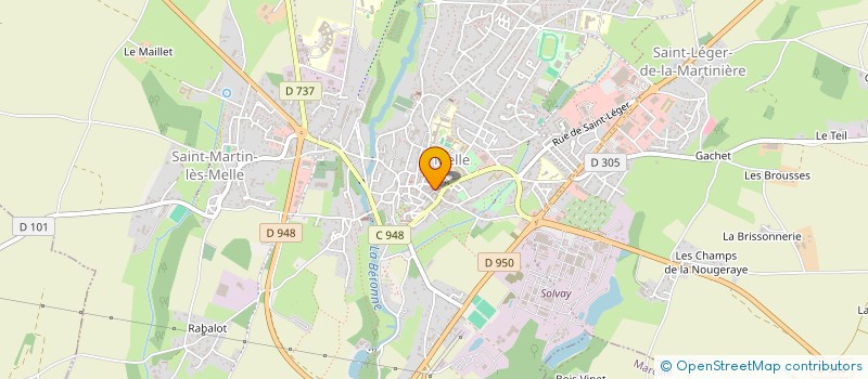 localisation de l'entreprise GBCOB à MELLE