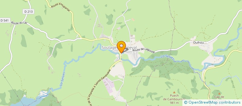 localisation de l'entreprise GBF  SOULAGES-BONNEVAL