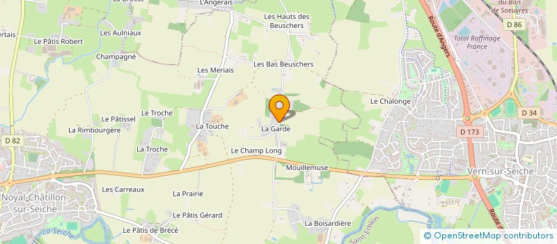 localisation de l'entreprise GBF  NOYAL-CHATILLON-SUR-SEICHE