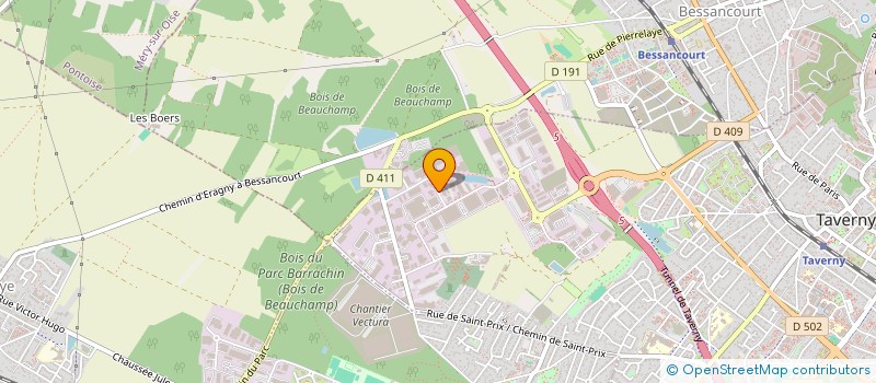 localisation de l'entreprise GBF BTP à ARNOUVILLE