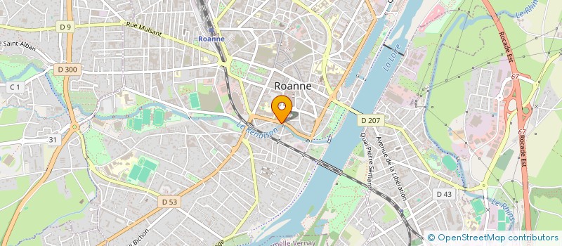 localisation de l'entreprise GBF IMMO  ROANNE