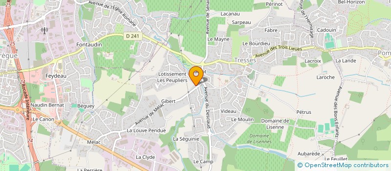 localisation de l'entreprise GBFC  TRESSES