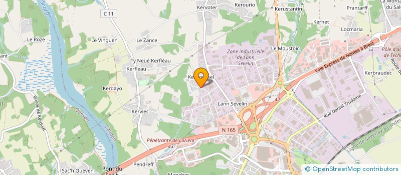 localisation de l'entreprise GBG INDUSTRIES  CAUDAN