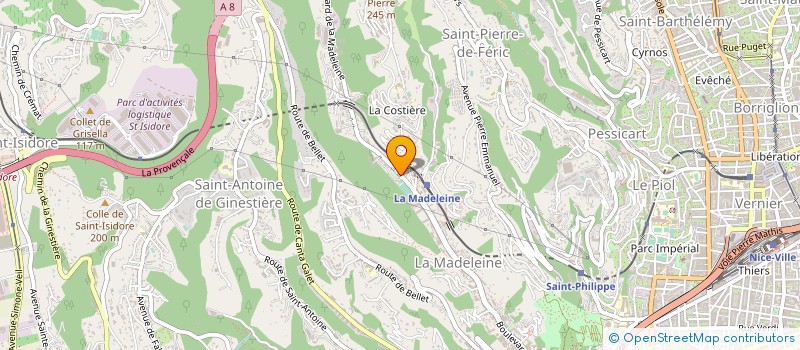 localisation de l'entreprise GBG INVEST à NICE