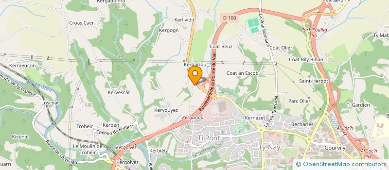 localisation de l'entreprise GBH à QUIMPER