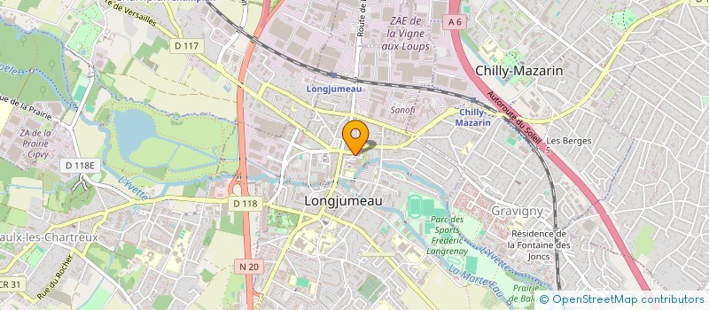 localisation de l'entreprise GBH FOOTBALL à LONGJUMEAU
