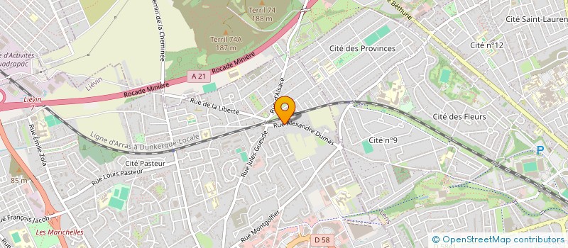 localisation de l'entreprise GBI  LIEVIN