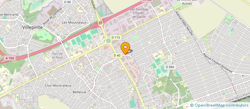 localisation de l'entreprise GBMO à VILLEPINTE