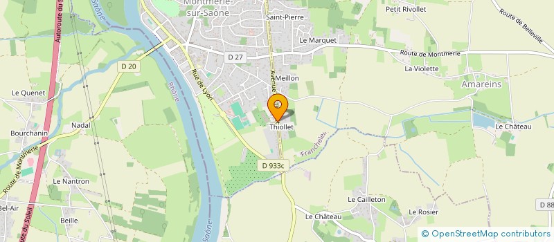 localisation de l'entreprise GBRA  MONTMERLE-SUR-SAONE