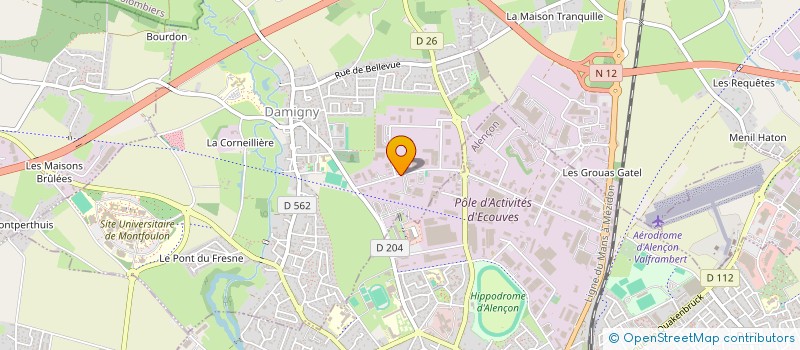 localisation de l'entreprise GBS à DAMIGNY