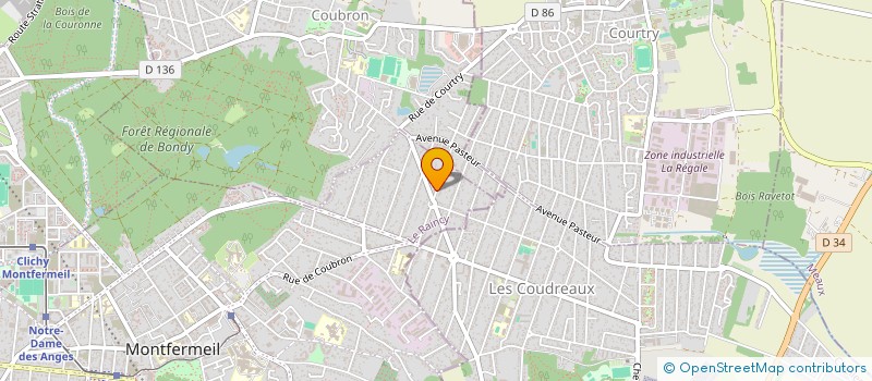 localisation de l'entreprise GBS ASSURANCE  MONTFERMEIL