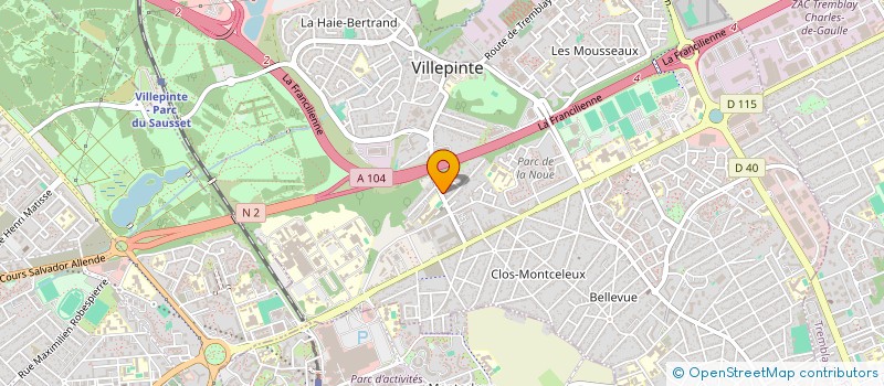 localisation de l'entreprise GBS ELEC à VILLEPINTE