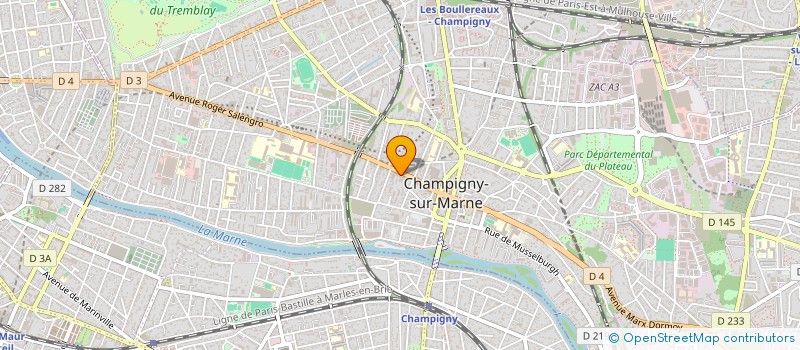localisation de l'entreprise GBS SERVICES à CHAMPIGNY-SUR-MARNE