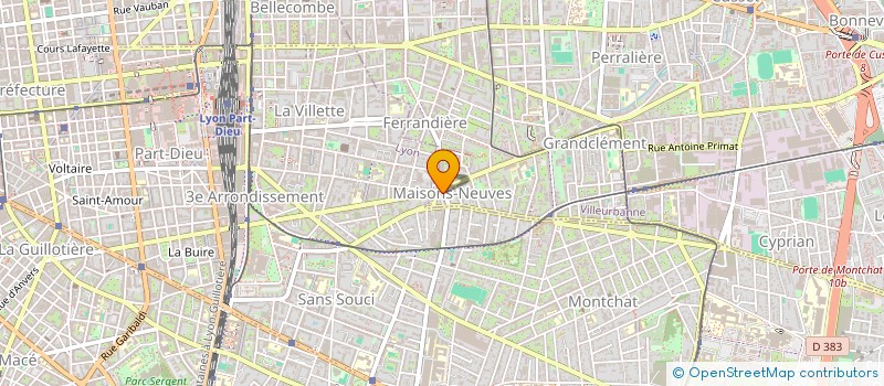 localisation de l'entreprise GBU CONSULTING  VILLEURBANNE