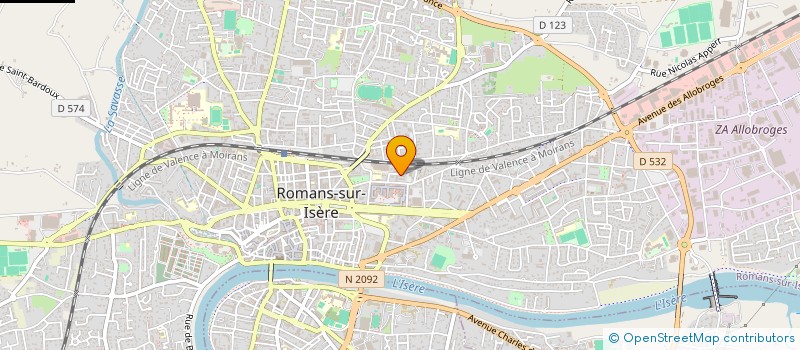 localisation de l'entreprise GBX SARL à ROMANS-SUR-ISERE