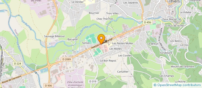 localisation de l'entreprise GBZ  THIERS