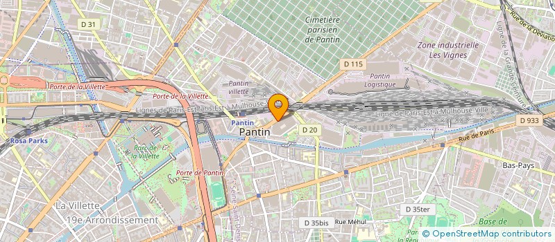 localisation de l'entreprise GC COM à PANTIN