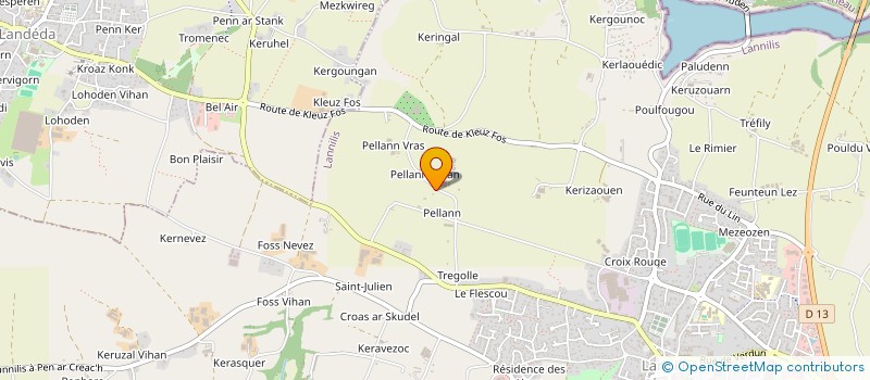 localisation de l'entreprise GC COUVERTURES  LANNILIS