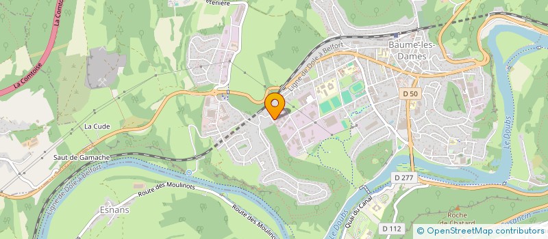 localisation de l'entreprise GC-RHX-VET  BAUME-LES-DAMES