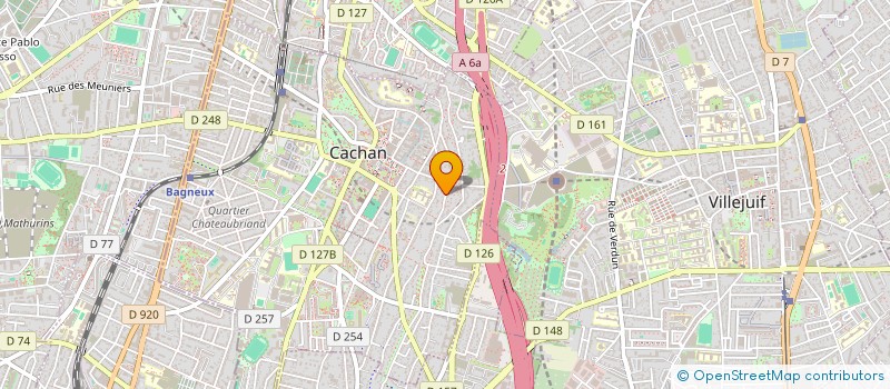 localisation de l'entreprise GCA  CACHAN