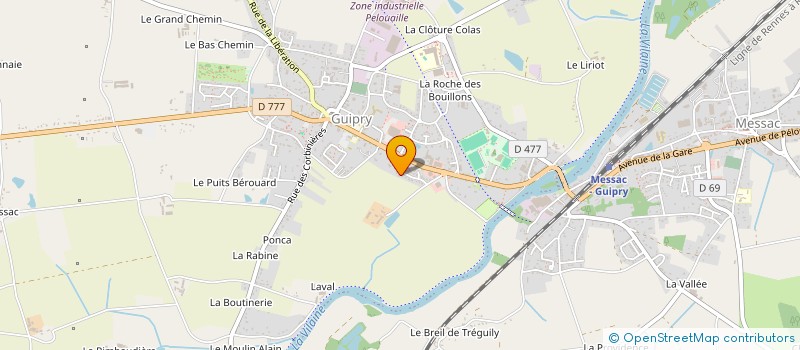 localisation de l'entreprise GCA  GUIPRY-MESSAC