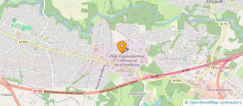 localisation de l'entreprise GCA AUTO à ORVAULT