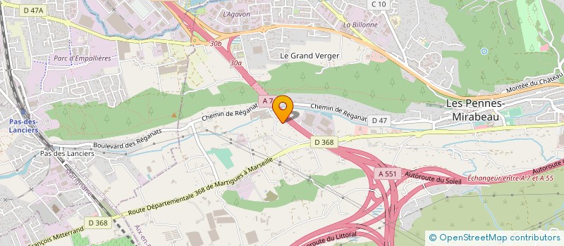 localisation de l'entreprise GCA POMPAGE à LES PENNES MIRABEAU