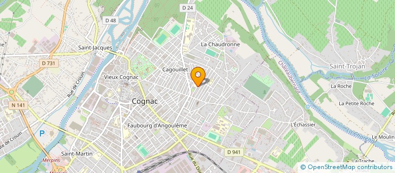 localisation de l'entreprise GCE INVESTISSEMENT à COGNAC