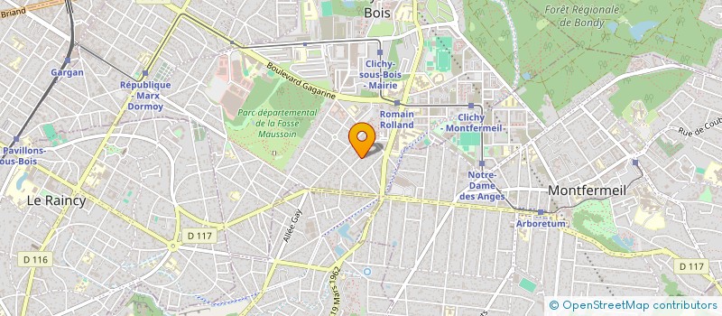 localisation de l'entreprise GCE REFECTION ETANCHEITE à CLICHY-SOUS-BOIS