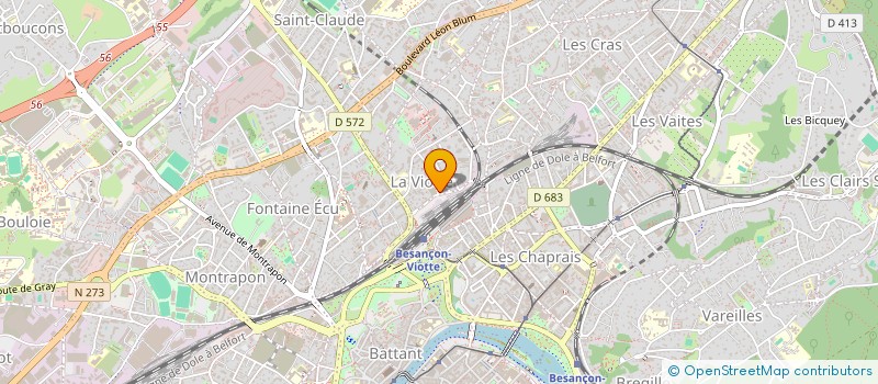 localisation de l'entreprise GCFC  BESANCON