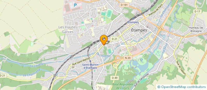 localisation de l'entreprise GCL à ETAMPES