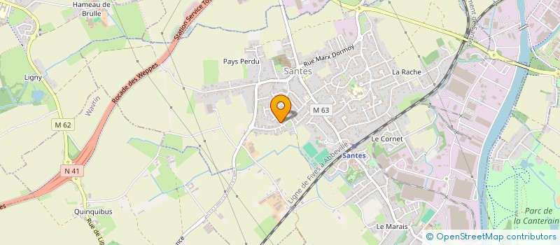 localisation de l'entreprise GCLT  SANTES