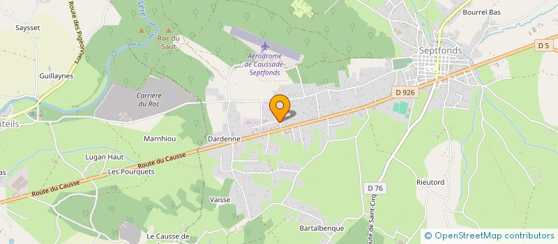 localisation de l'entreprise GCM CONSTRUCTION  SEPTFONDS