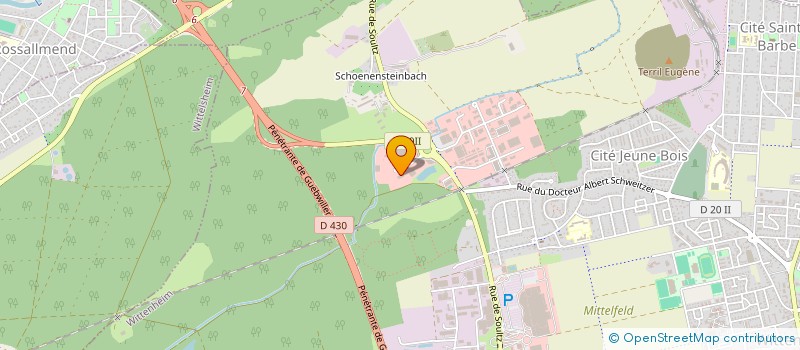 localisation de l'entreprise GCM SUD ALSACE  WITTENHEIM