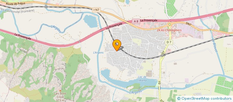 localisation de l'entreprise GCP CONSTRUCTION VAROISE à ROQUEBRUNE-SUR-ARGENS