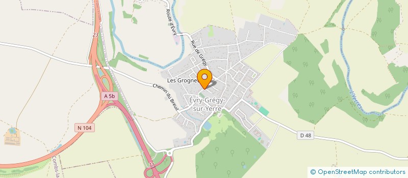 localisation de l'entreprise GCPV à EVRY-GREGY-SUR-YERRE