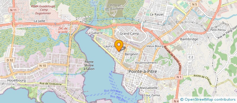 localisation de l'entreprise GCR à POINTE-A-PITRE