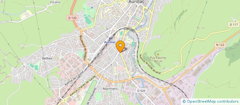 localisation de l'entreprise GCRO15 à AURILLAC