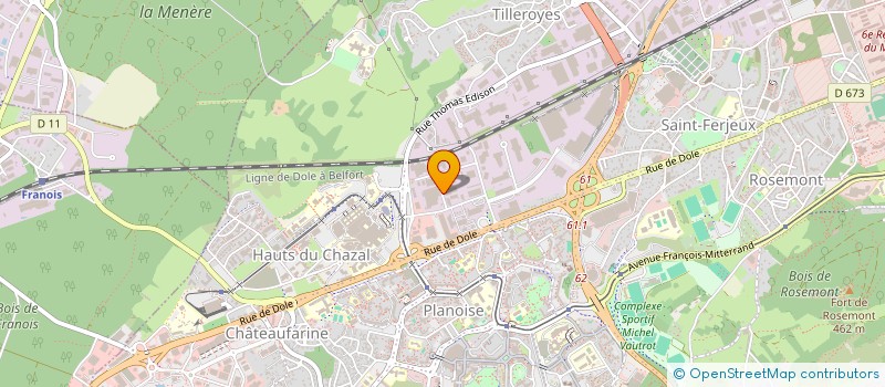 localisation de l'entreprise GCS BLANCHISSERIE BESANCON-NOVILLARS à BESANCON
