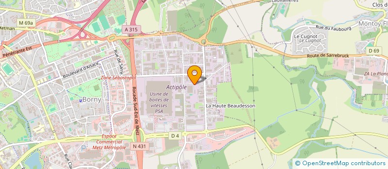 localisation de l'entreprise GCS BLANCHISSERIE DE LORRAINE NORD à METZ